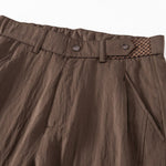 Lyocell Draped Straight Leg Casual Pants