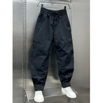 Zipper Scimitar Loose Straight Harem Pants