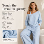 Women's Off-Shoulder Top & Wide Leg Trouser Set