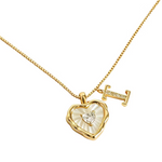 Women's Personalised Heart Initial Necklace
