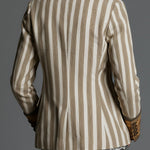 Susana | Bohemian Striped Blazer with Printed Collar
