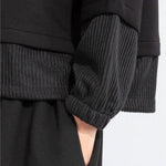 Fake Two-piece Stand-up Collar Casual Sweatshirt