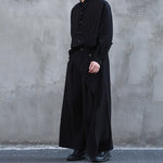 Casual Drapey Multi-piece Two-way Wide-leg Culottes