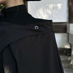 Dark Cape Two-way Wear Irregular Cape Skirt