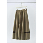 Color-blocked Wool Casual Tulip Skirt