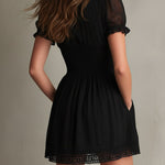 Classic Muse Lace-Trim Mini Dress