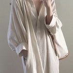 Zeagoo Women's Casual Stand Collar Long Sleeve Side Fork Long Dress