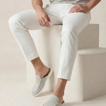 Yacht | Mocassino Aperto Camoscio — Bianco