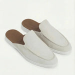 Yacht | Mocassino Aperto Camoscio — Bianco