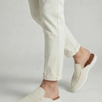 Yacht | Mocassino Aperto Camoscio — Bianco