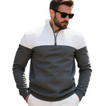 Men's Colour Block Half-Zip Sweatshirt