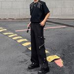 American Deconstructed Zippered Straight-leg Trousers