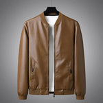 Davenport Noir Leather Bomber Jacket