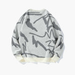 KZZ Men's Knitted Long Sleeve Sweater Crew Neck Graphic Casual Regular Fit Jumper