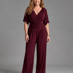 Nyxara | Cold Shoulder Wrap Waist Relaxed Jumpsuit