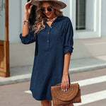 Zeagoo Women's Cotton Shirt Dress