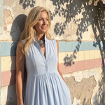 Virelia | Sleeveless Collared Flowing Maxi Dress