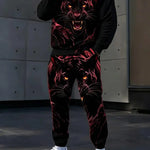 KZZ Men's Casual Hooded Sweatshirt Set