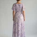 Vaelis | Robe Midi à Manches Papillon