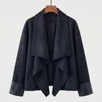 L’Vara Suede Drape Jacket