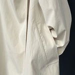 Stand-up Collar Retro Belted Mid-length Loose Coat