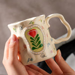 Posie Sculpted Ceramic Mug