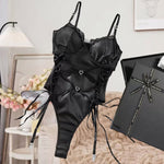 Women's Lace Up Side Tie Bodysuit
