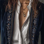 Anastasia | Embroidered Longline Jacket