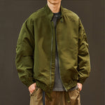 Stand-up Collar Loose Casual Solid Color Jacket
