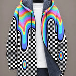 Talia Vibrant Geometric Hooded Jacket