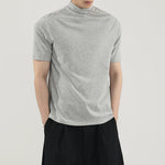 Straight Shoulder Jumpsuit Collar Knitted Slim Fit T-shirt