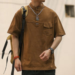 Vintage Washed POLO Neck T-Shirt