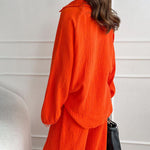 Autumn Simple V-Neck Casual Two-piece Set