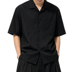 Japanese Loose Draped Casual Short Sleeve Shirt
