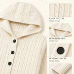 Women's Open-Front Hooded Knit Cardigan