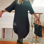 Women's Relaxed High Neck Maxi Dress