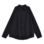 Black Slim Japanese Loose Shirt