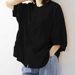 Zeagoo Lantern Sleeve Retro Loose Shirt for Women Casual Work Office Loose Fit 2026 | Under