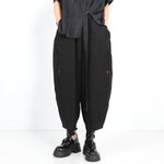 Button Loose-fitting Retro Casual Lantern Pants