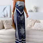 Stylish Printed Lace-Up Vest & Pants Two-Piece Set