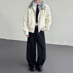 Python-textured Cotton Leather Jacket