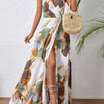 Paloma Tropical Wrap Maxi Dress