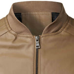 Valencrest Stand-Collar Leather Bomber