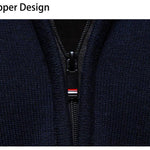 KZZ Men's Quarter Zip Sweater Slim Fit Lightweight High Neck Pullover Casual Sweater