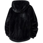 KZZ Men's Winter Fashion Fleece Jacket, Trendy Leopard Print Double-Sided Warm Coat