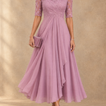 Abella Lace and Chiffon Dress