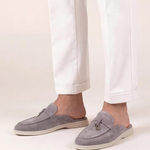 Mediterraneo | Mocassino Aperto Camoscio — Grigio Chiaro