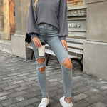 Zeagoo Long Sleeve Backless Hollow Knit Sweater for Women Casual Work Office Loose Fit 2026 | Under