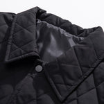 Retro Quilted Diamond Pattern Jacket