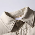 Plaid Patchwork Faux Two-piece Down Shirt Jacket